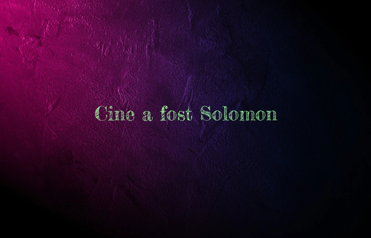cine a fost solomon